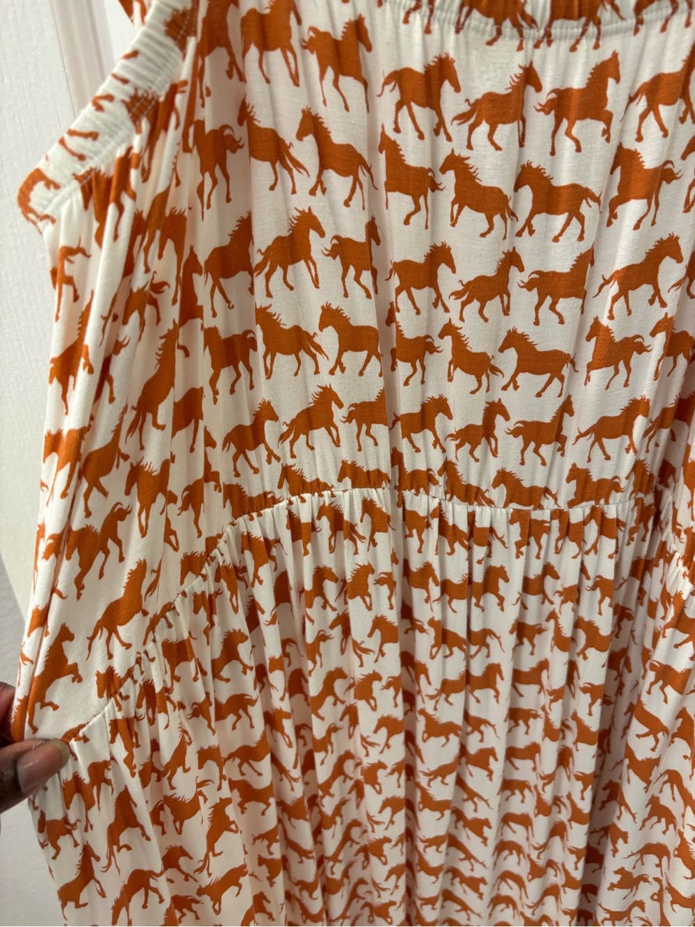 kate quinn Horse Motif Sleeveless Midi Dress Bamboo Viscose Plus size XXL - Picture 4 of 10
